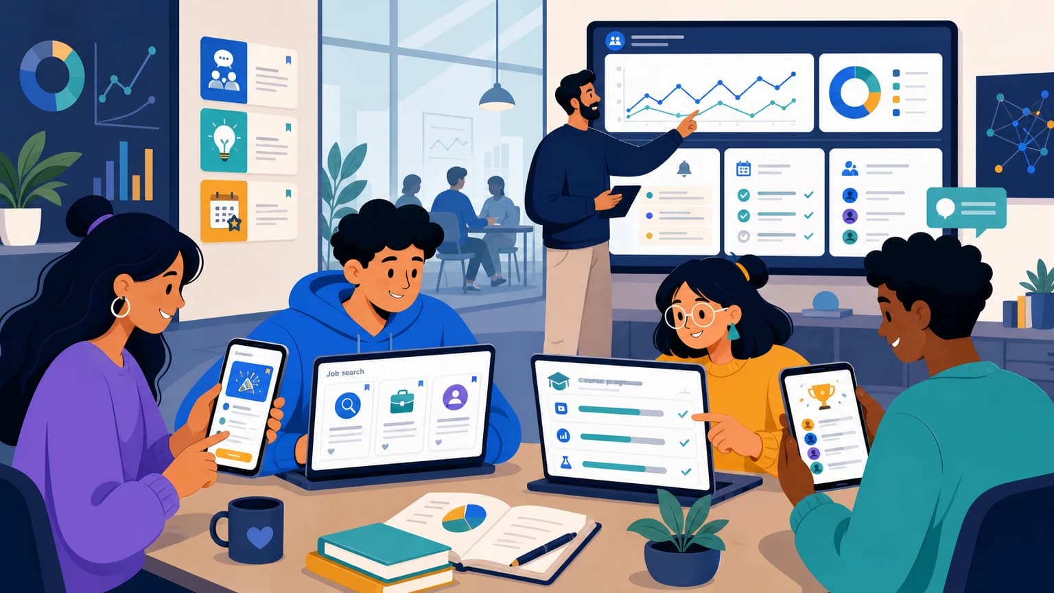 EdTech Engagement and Jobs Platform illustrated product use case