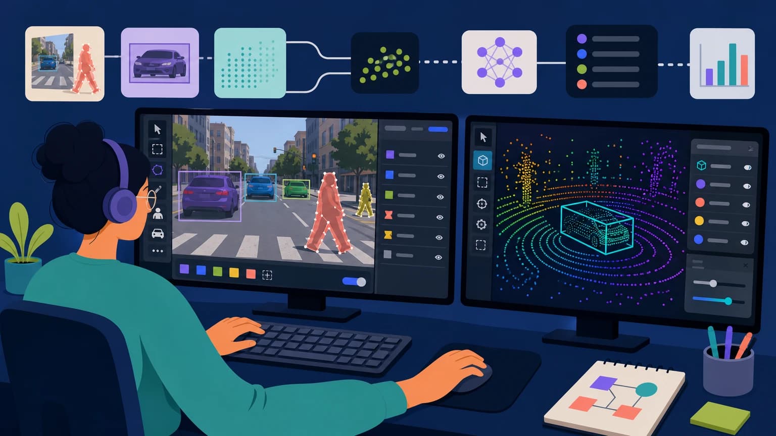 Computer Vision Data Annotation Platform illustrated product use case