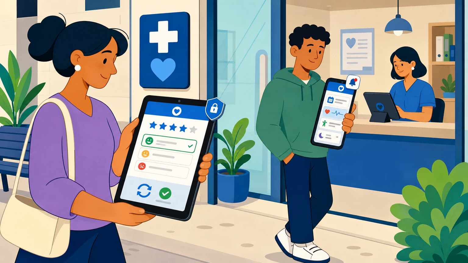 Healthcare Android Applications illustrated product use case