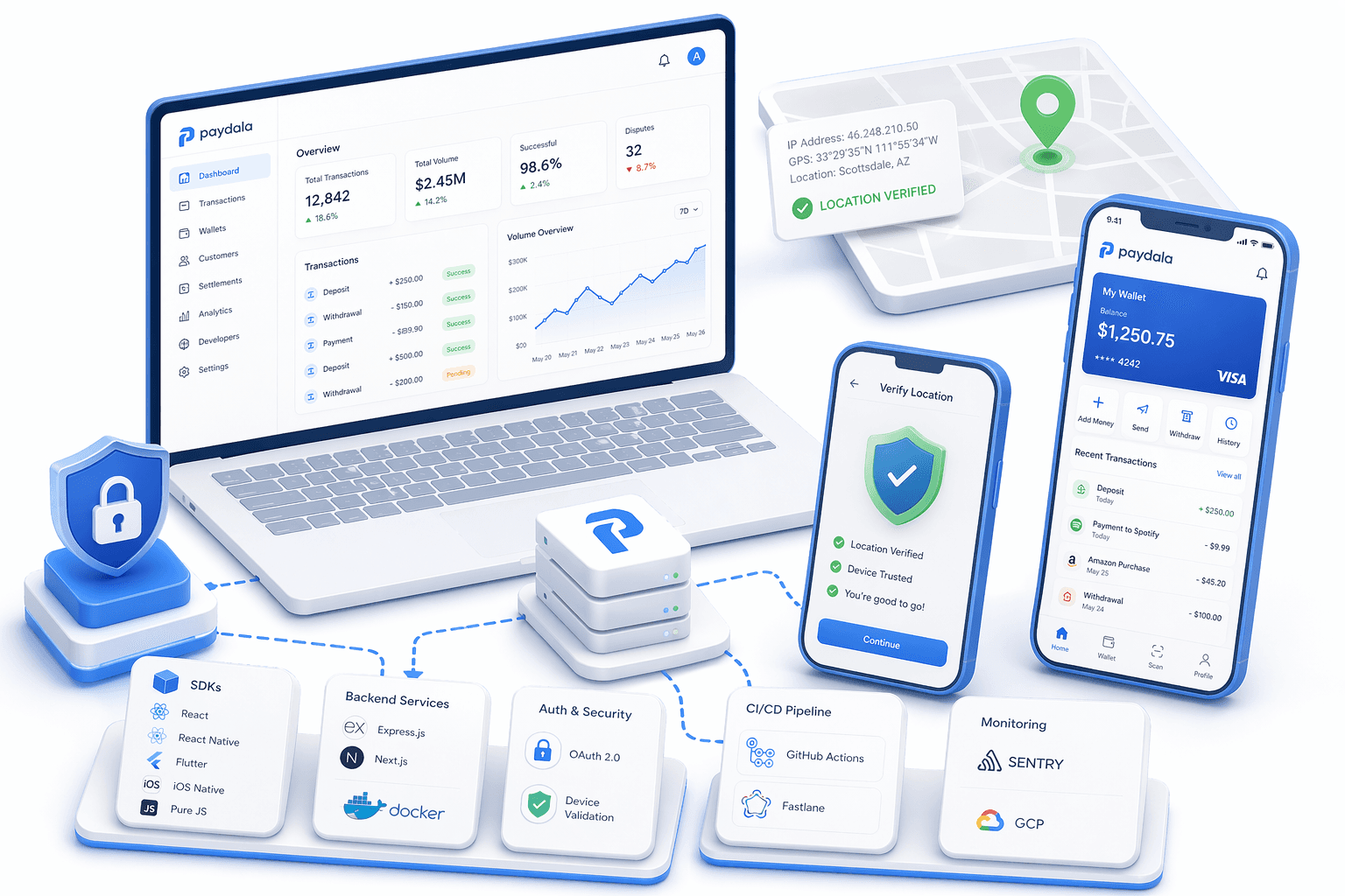 Secure Geo-Validated Fintech SDKs implementation interface